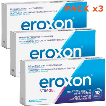 PACK of 3 boxes Eroxon Stimgel 4 single doses EroxonAu supplements