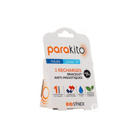 Set of 2 mosquito repellent refills for PARAKITO bracelets PARAKITOAu supplements