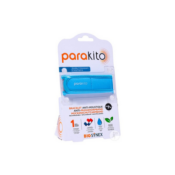 Parakito light blue rechargeable mosquito repellent bracelet PARAKITOAu supplements