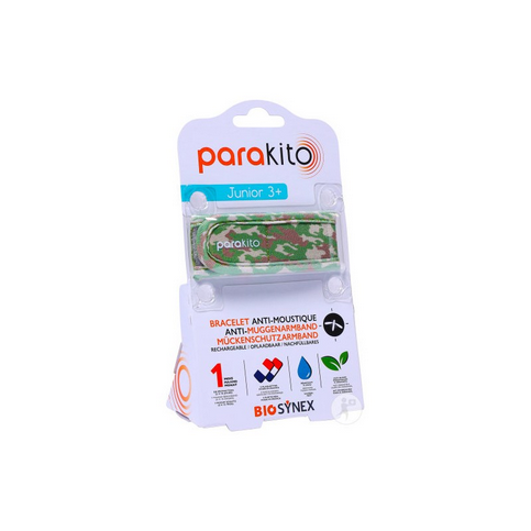 Parakito rechargeable mosquito repellent kid bracelet with "camouflage" patterns PARAKITOAu supplements
