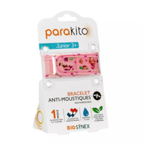 Parakito rechargeable mosquito repellent kid bracelet with "mermaid" patterns PARAKITOAu supplements