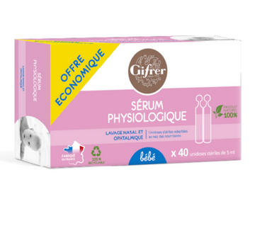 Physiological serum for nasal and ophthalmic washing - 40 single doses - GIFRER GIFRERAu supplements