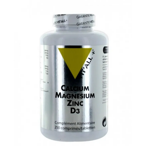Calcium Magnesium Zinc D3 250 comprimés VIT'ALL+ VIT'ALL+Au supplements