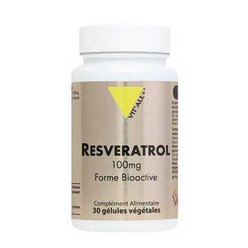 Resveratrol 100 mg 60 gélules VIT'ALL+ VIT'ALL+Au supplements