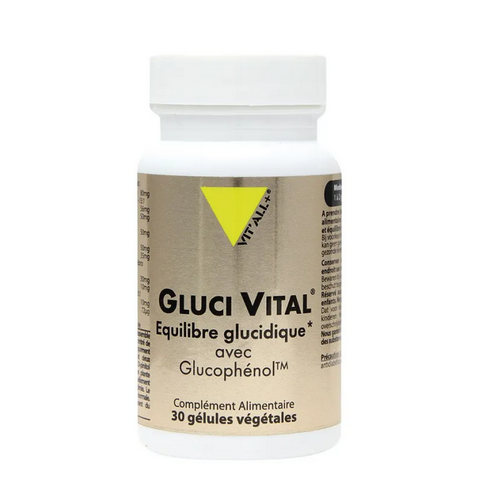 Gluci Vital équilibre glucidique avec Glucophénol 30 gélules VIT'ALL+ VIT'ALL+Au supplements