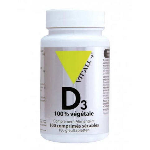 Vitamine D3 végétale 20 microg 100 comprimés VIT'ALL+ VIT'ALL+Au supplements