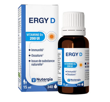 NUTERGIA ERGY D Vitamin D3 drops 200Ui NutergiaAu supplements