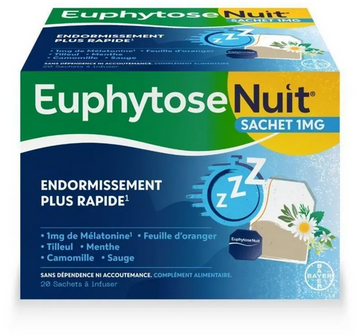 Euphytose Nuit Infusion: Sleep Aid with Melatonin & Herbs 20 Sachets TrustMedUSAAu supplements