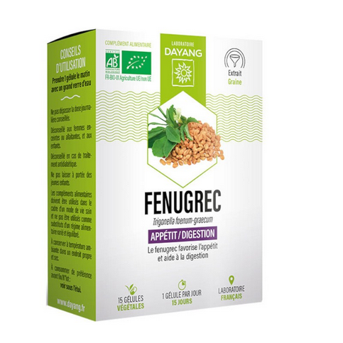 Organic Fenugreek 15 capsules - DAYANG DAYANGAu supplements