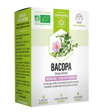 Organic Bacopa 15 capsules - DAYANG DAYANGAu supplements