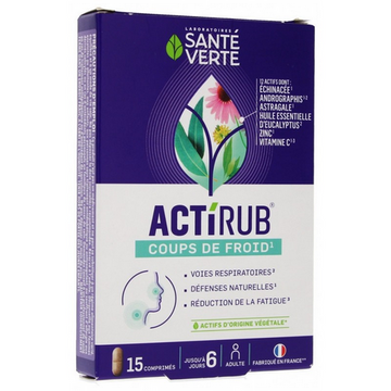 ACTIRUB nose and throat - 15 tablets SANTE VERTE SANTE VERTEAu supplements