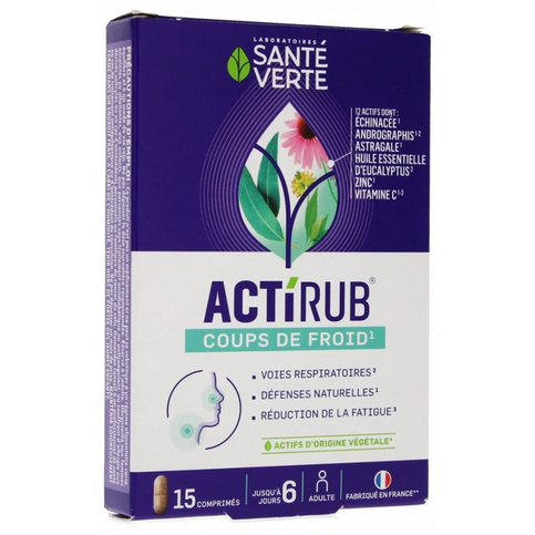 ACTIRUB nose and throat - 15 tablets SANTE VERTE SANTE VERTEAu supplements