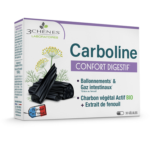 Carboline digestive comfort - 30 capsules - LES 3 CHENES LES 3 CHENESAu supplements