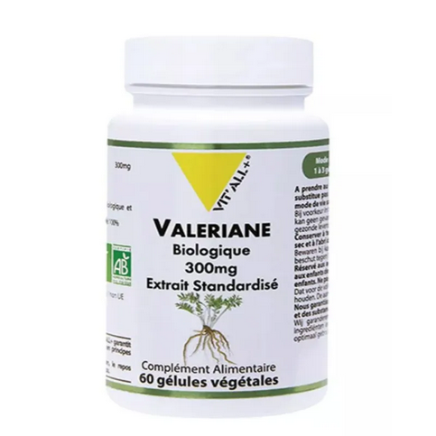 Valériane BIO Extrait standardisé 300 mg 60 gélules VIT'ALL+ VIT'ALL+Au supplements