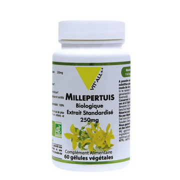Millepertuis BIO Extrait standardisé 250 mg 60 gélules VIT'ALL+ VIT'ALL+Au supplements
