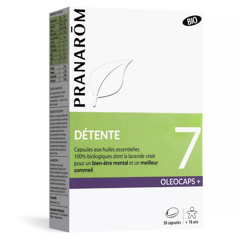 Oleocaps + 7 BIO Détente 30 capsules PRANAROM PRANARÔMAu supplements
