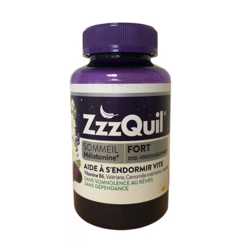 ZzzQuil Sommeil Fort 60 gummies 1.7mg melatonin and herbs TrustMedUSAAu supplements