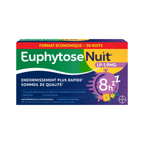 Euphytose Nuit LP 1,9 mg melatonin - 30 tablets TrustMedUSAAu supplements