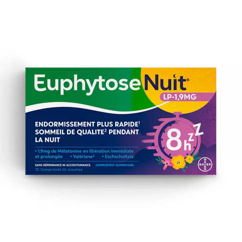 Euphytose Nuit LP 1,9 mg melatonin - 15 tablets TrustMedUSAAu supplements