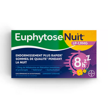 Euphytose Nuit LP 1,9 mg melatonin - 15 tablets TrustMedUSAAu supplements