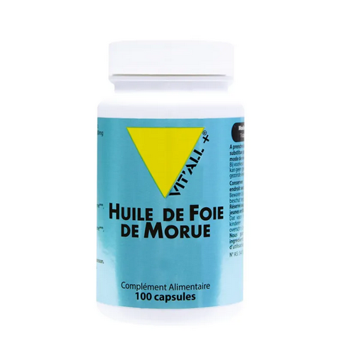Huile de Foie de Morue 100 capsules VIT'ALL+ VIT'ALL+Au supplements