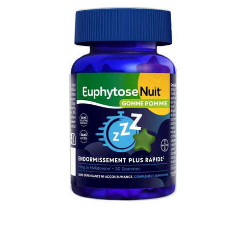 EuphytoseNuit : Natural Sleep Aid with Melatonin 30 Apple Gummies EuphytoseNuitAu supplements