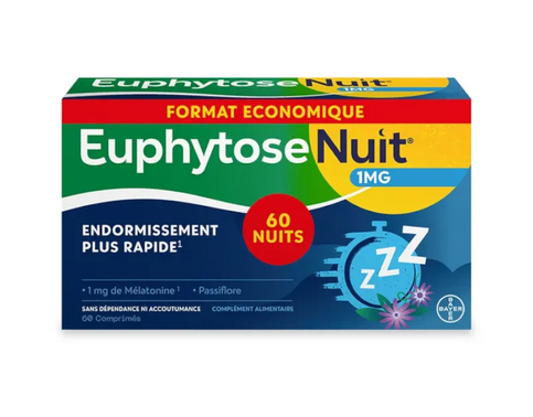 Euphytose nuit 1 mg melatonin - 60 tablets EuphytoseNuitAu supplements