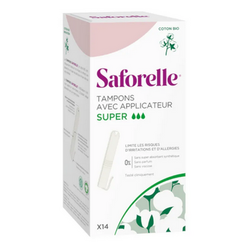 Box of 14 tampons with applicators SUPER Saforelle SaforelleAu supplements
