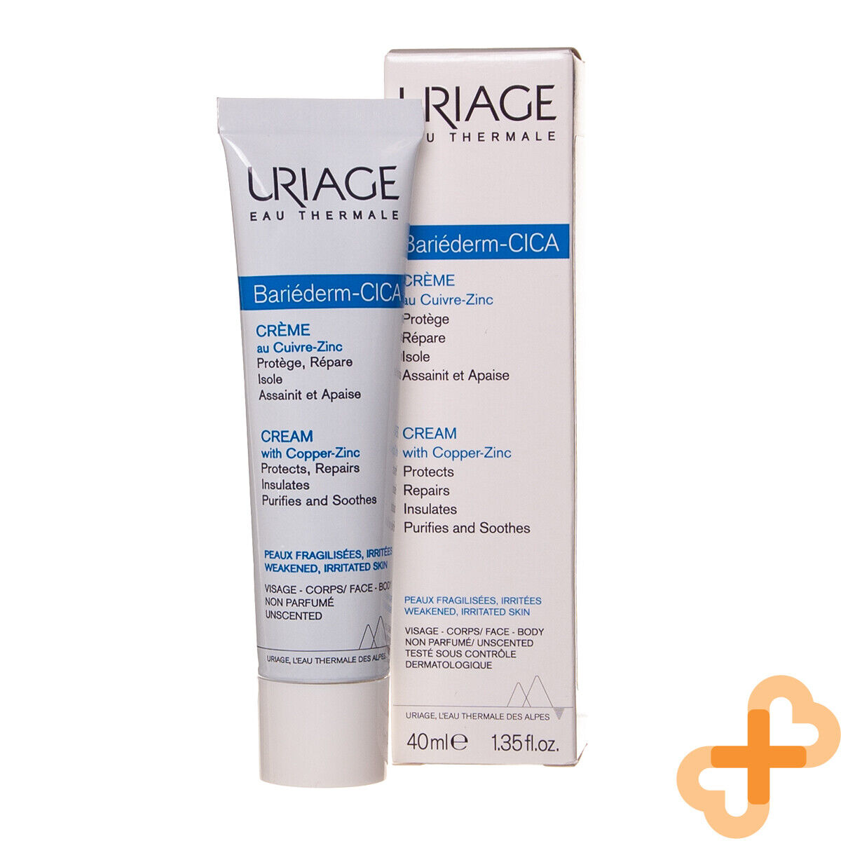 Uriage Bariederm Repairing Cica-Cream 40ml Cu-Zn Soothes Anti-Irritation UriageAu supplements