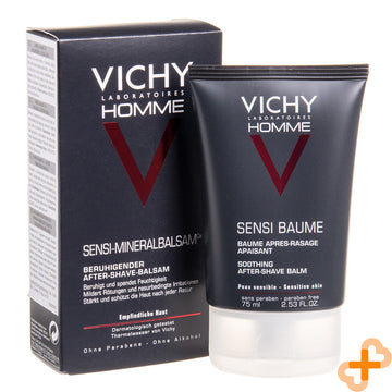Vichy Uomo Sensi Baume Soothing After Shave Balm 75ml Sensitive Skin VichyAu supplements