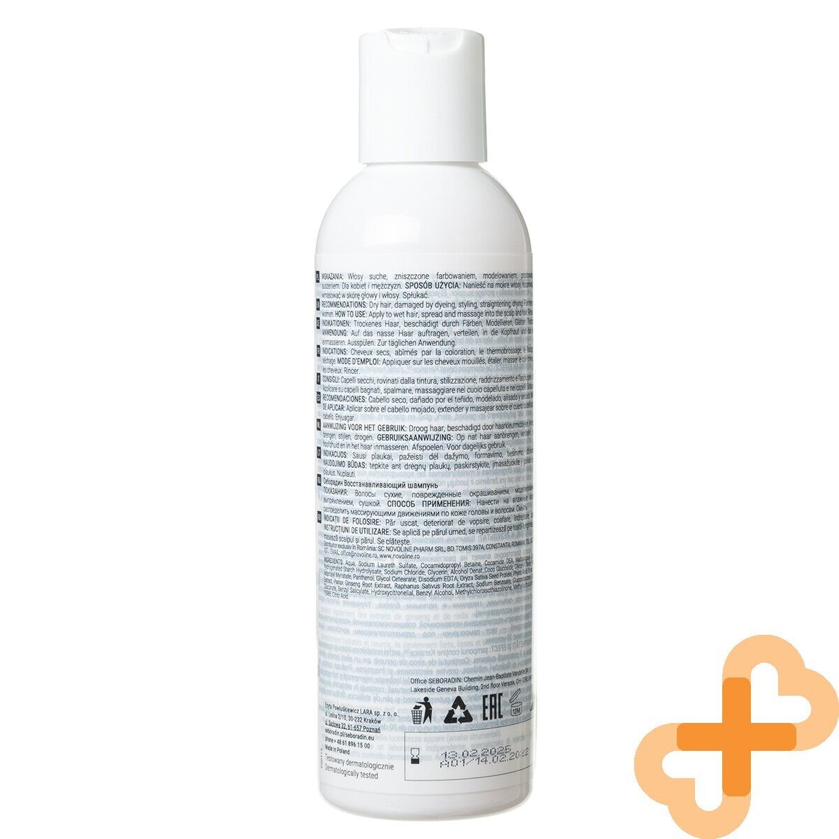 SEBORADIN revitalizing Shampoo Restoring for Dyed Dry Damaged Hair SEBORADINAu supplements