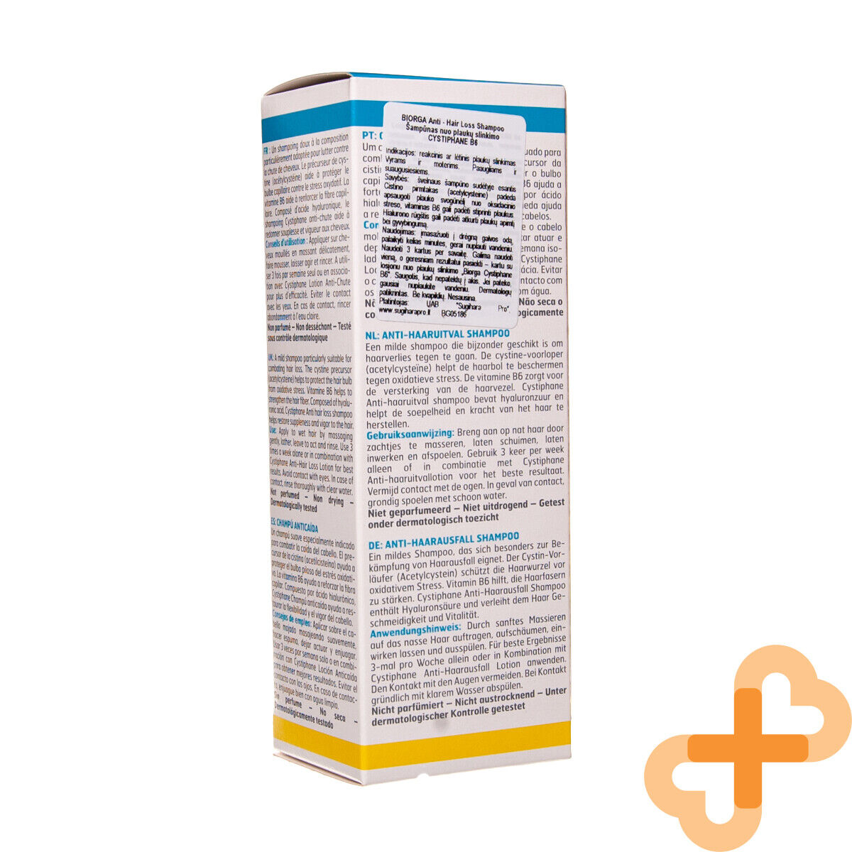 Cystiphane Biorga Anti hair Loss Shampoo Men Women 200ml strengthens hair BiorgaUS supplements