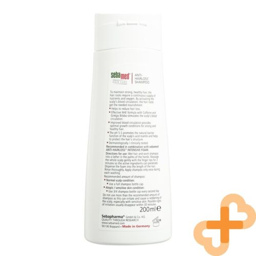 SEBAMED Anti - Hairloss Shampoo 200ml For All Hair Types Ginkgo Biloba SebaMedAu supplements
