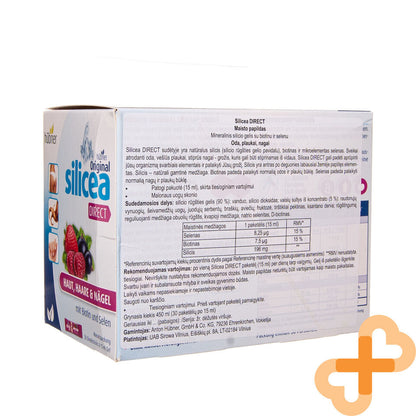 SILICEA DIRECT 15 ml Oral Gel 30 pcs. Drink Liquid Skin Hair Nail Supplem SILICEAUS supplements